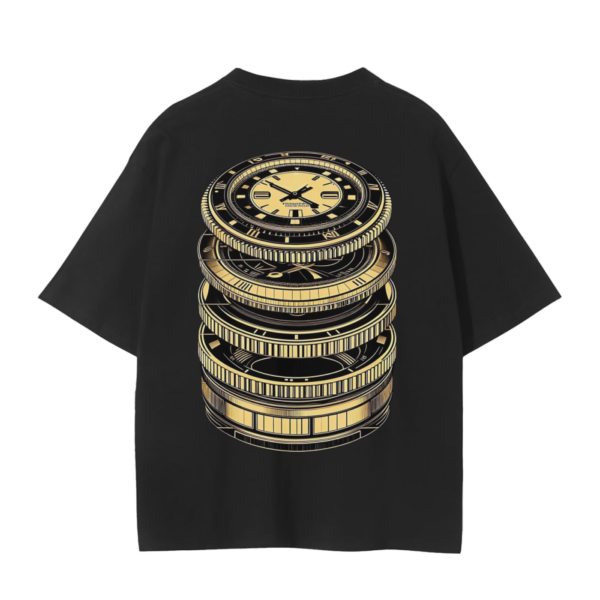 Timing is Everything – Modern Black Tee